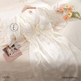  Váy lụa kem nơ D6789 