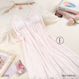  Váy lụa viền bèo D7392 