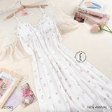  Váy lụa viền bèo D7392 