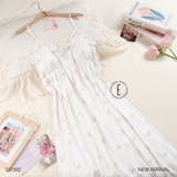 Váy lụa viền bèo D7392 