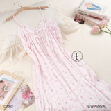  Váy lụa viền bèo D7392 