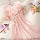  Váy thô tiểu thư hồng D8289 