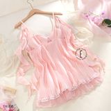  Váy lụa xếp li D8368 