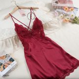  Váy lụa phối ren D8839 