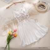  Váy lụa phối ren D9875 