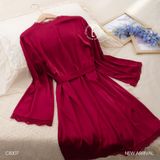  Choàng lụa đỏ C8307 