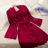  Choàng lụa đỏ C8307 