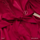  Choàng lụa đỏ C8307 