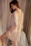  Váy Sơ mi lụa phối ren D349 