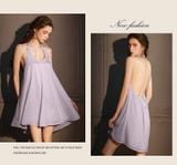  Váy xoè cổ yếm D2512 
