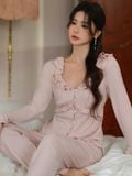  Bộ thun tiểu thư hồng PM8042 