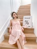  Váy lụa OV xếp ly D237 
