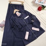  Pyjama dài viền màu PM1023 
