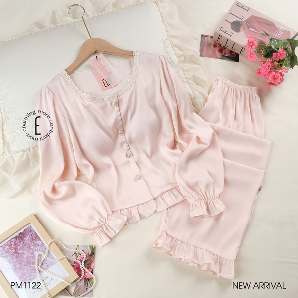  Bộ pyjama lụa tiểu thư PM1122 
