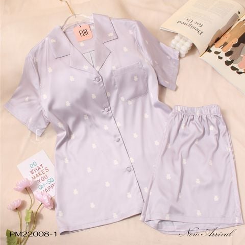 Short Silk Pyjama PM22008-1 – Eva Store