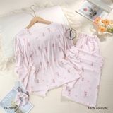  Pijama thun hoạ tiết PM3907 có đệm ngực 