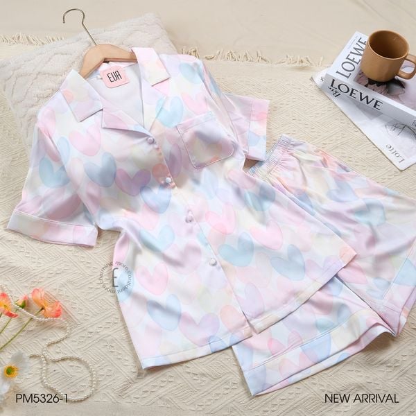  Pyjama ngắn lụa satin PM5326-1 