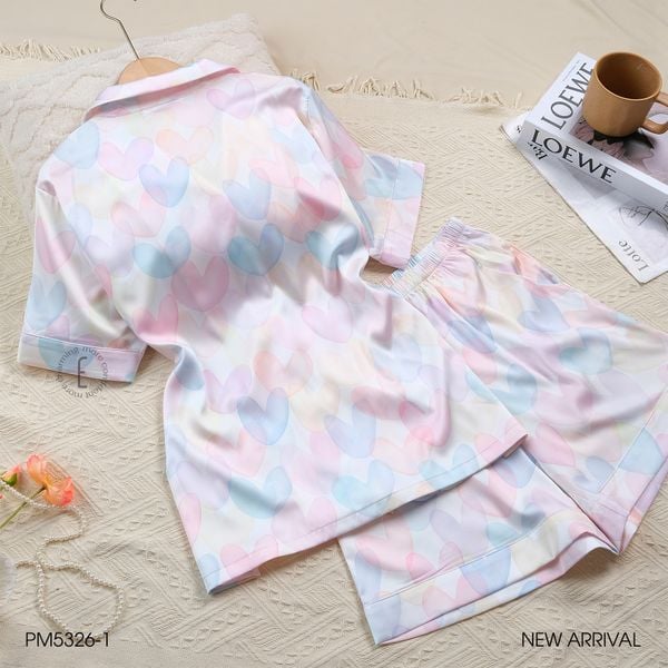  Pyjama ngắn lụa satin PM5326-1 