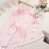  Pijama lụa cổ ren PM6769 