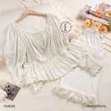  Bộ thun hoa nhí viền ren PM8068 
