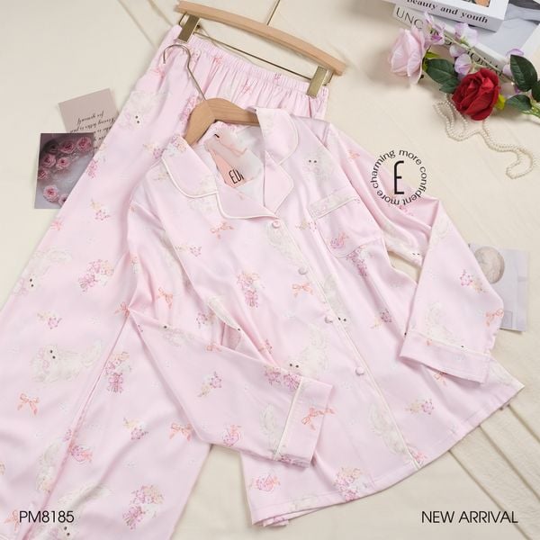  Pyjama dài lụa satin PM8185 