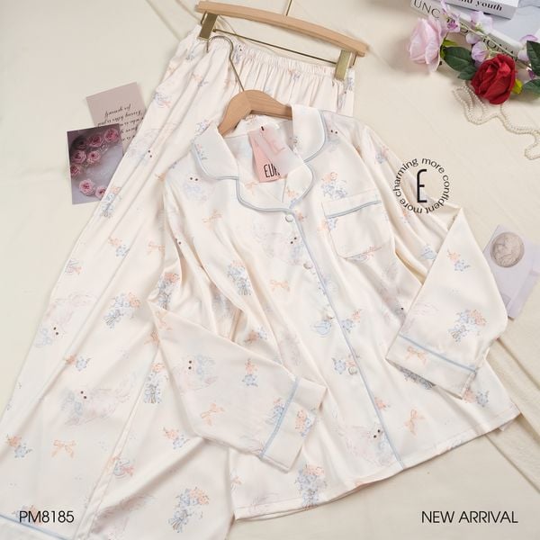  Pyjama dài lụa satin PM8185 