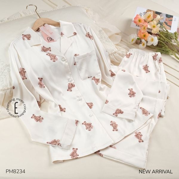  Pyjama lụa dài bear PM8234-1 
