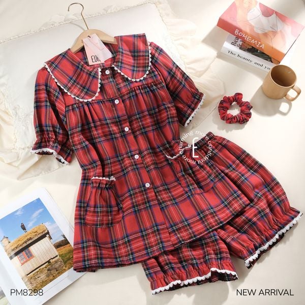  Bộ thô caro đỏ PM8298 