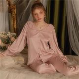  Pyjama dài cổ ren PM286 