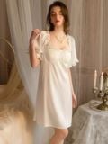  Váy lụa tiểu thư D316 có đệm ngực 