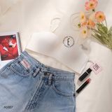  Áo trơn ngang A6887 