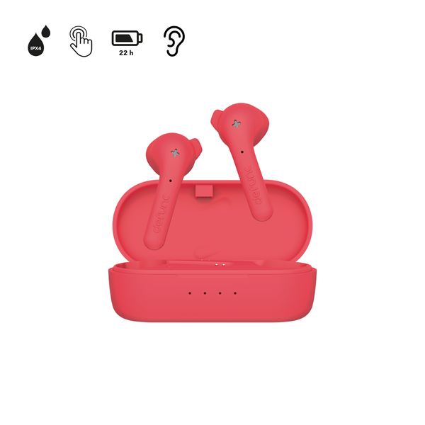 Tai nghe True Wireless Bluetooth Defunc True Music, thời gian nghe 22h (cả hộp sạc), chống ồn môi trường, sạc nhanh 1.5h