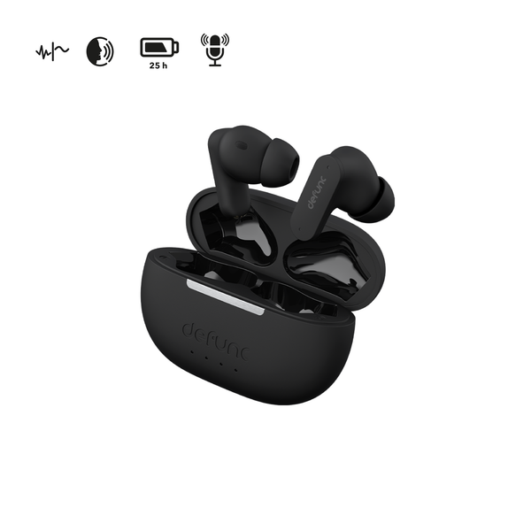 Tai nghe True Wireless Bluetooth Defunc True ANC, thời gian nghe 25h (tính hộp sạc), chống ồn chủ động, sạc nhanh 1,5h