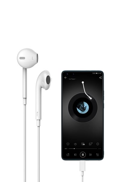 Tai nghe Smart Series Devia USB Type-C - Màu trắng - Hàng chính hãng