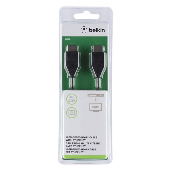 Cáp HDMI 1.4 Belkin đầu Nickel chuẩn 4k 120Hz TV 3D full HD âm thanh 7.1 băng thông 10.2Gps dài 2m và 5m F3Y020
