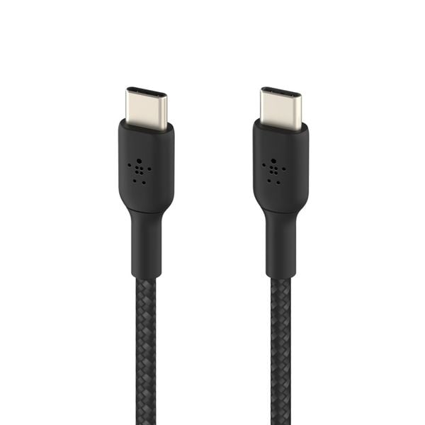 Cáp sạc nhanh USB Type C to C BOOST↑CHARGE™ Belkin vỏ dù, 1 mét, 60W (tương thích iPhone 15)