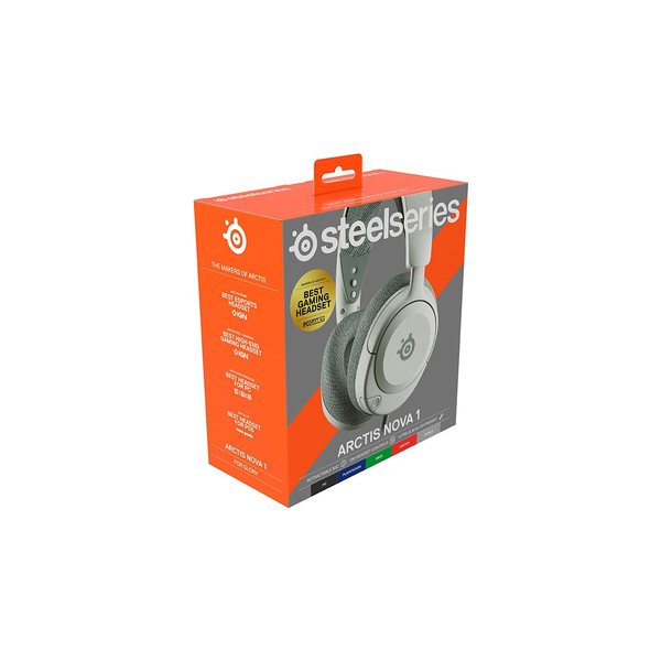 Tai nghe chụp tai gaming có dây SteelSeries Arctis Nova 1 màu đen/trắng, khử tiếng ồn, bảo hành chính hãng 1 năm