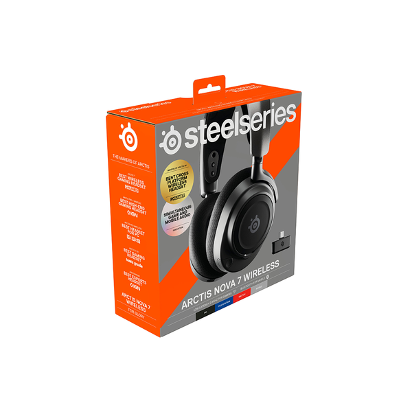 Tai nghe chụp tai gaming không dây SteelSeries Arctis Nova 7 Wireless màu đen, thời gian nghe 38H, bảo hành 1 năm