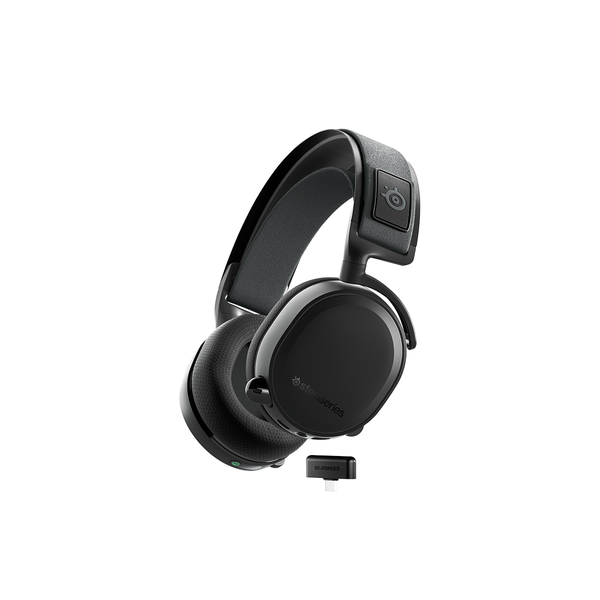 Tai nghe chụp tai gaming không dây SteelSeries Arctis 7+ Wireless màu đen/trắng, thời gian nghe 30H, bảo hành 1 năm