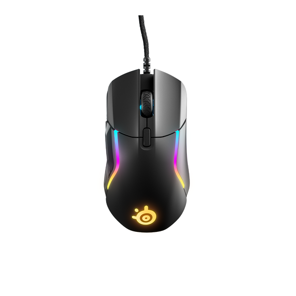 Chuột gaming có dây SteelSeries Rival 5 màu đen, 9 nút lập trình, led RGB, nặng 85g, CPI 18000, bảo hành 1 năm