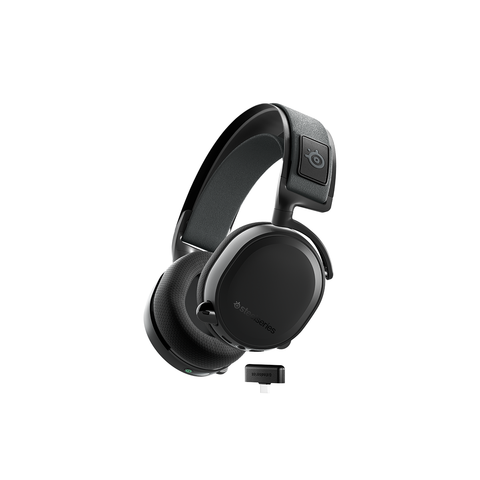 Tai nghe chụp tai gaming không dây SteelSeries Arctis 7+ Wireless màu đen/trắng, thời gian nghe 30H, bảo hành 1 năm