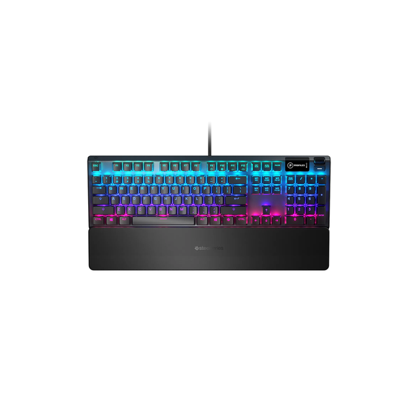 Bàn phím gaming có dây SteelSeries Apex 5 màu đen, led RGB, màn hình phụ, 20 triệu lần clicks, bảo hành 1 năm