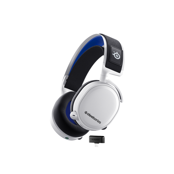 Tai nghe chụp tai gaming không dây SteelSeries Arctis 7+ Wireless màu đen/trắng, thời gian nghe 30H, bảo hành 1 năm