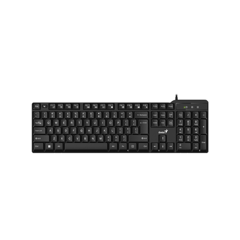 Bàn phím có dây Genius KB-100X màu đen fullsize kết nối USB, có phím số, 12 phím chức năng, Bảo hành 1 đổi 1 trong 1 năm