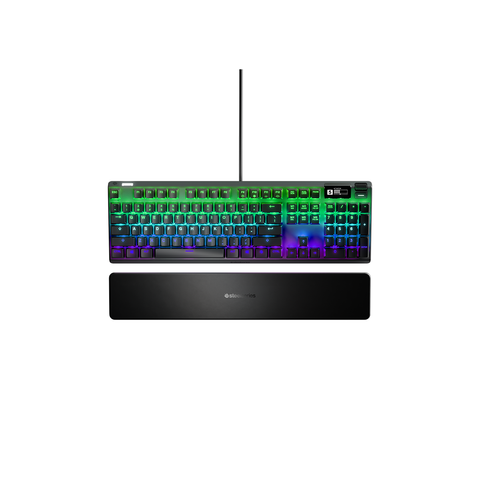 Bàn phím gaming có dây kê tay Steelseries Apex Pro màu đen, Led RGB, 100 triệu clicks, màn hình Oled, app tùy chỉnh