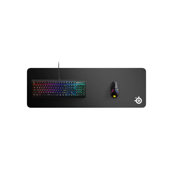 Lót chuột SteelSeries QcK Edge màu đen chất liệu vải dệt dày 2mm phù hợp cho mọi loại chuột, bảo hành 1 năm