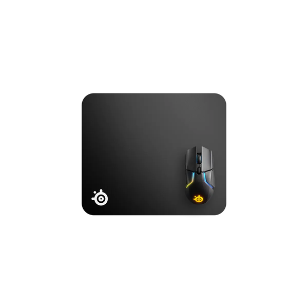 Lót chuột SteelSeries QcK màu đen, dày 2mm chất liệu vải dệt chống trượt êm tay phù họp mọi loại chuột, bảo hành 1 năm