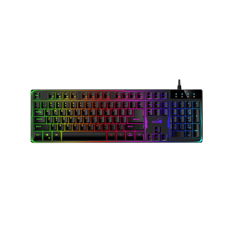 Bàn phím giả cơ gaming có dây Genius Scorpion K8 màu đen fullsize led RGB switch 10 triệu lần nhấn, bảo hành 1 đổi 1 trong 1 năm