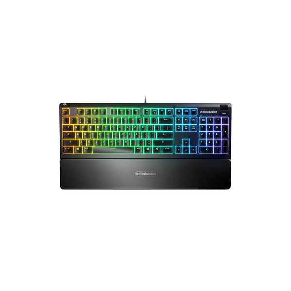 Bàn phím gaming có dây SteelSeries Apex 3, led RGB, switch yên tĩnh, 20 triệu clicks, chống tràn, bảo hành 1 năm