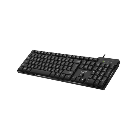 Bàn phím có dây Genius KB-100X màu đen fullsize kết nối USB, có phím số, 12 phím chức năng, Bảo hành 1 đổi 1 trong 1 năm